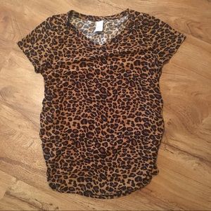 Time & Tru Leopard Print Maternity Top Size L